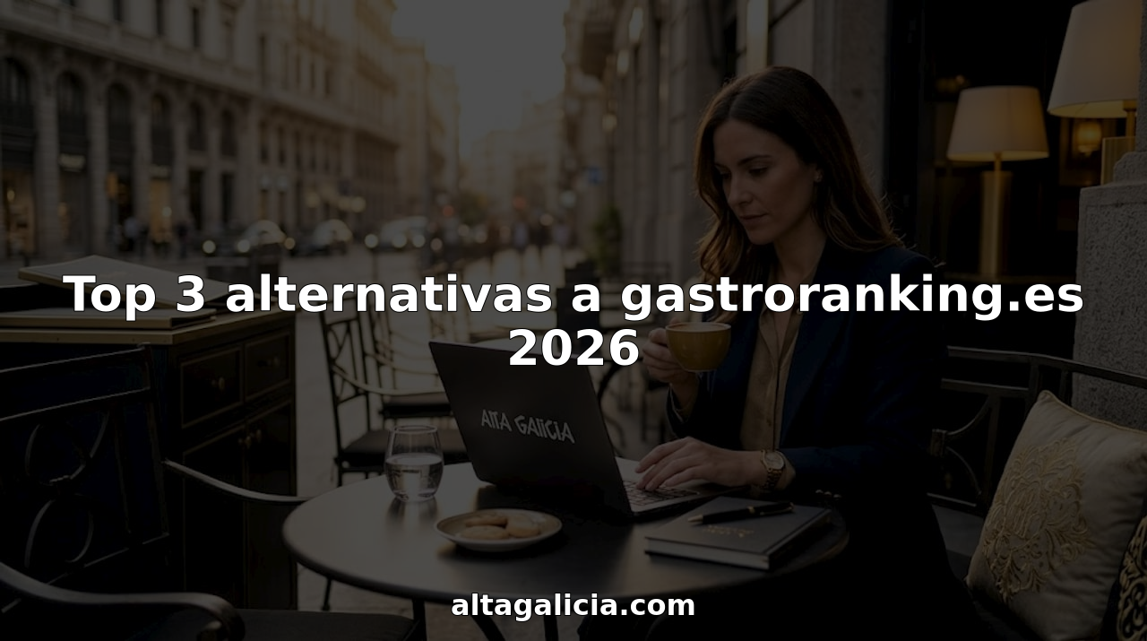 Mujer revisando y comparando distintas plataformas de restaurantes en su portátil mientras toma un café en una cafetería.
