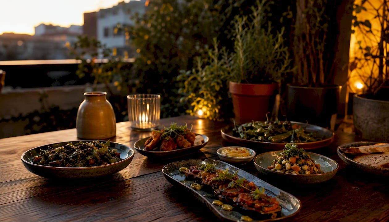 Disfruta de tapas vegetales en nuestra terraza al aire libre
